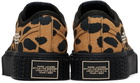 Marc Jacobs Tan & Black 'The Printed Canvas' Sneakers