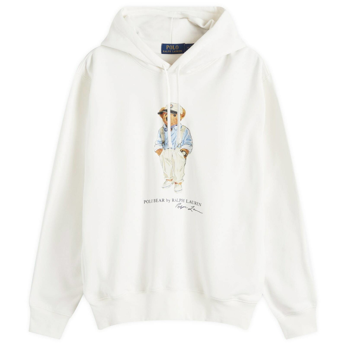 Polo Ralph Lauren Men's Hemingway Bear Hoodie in Deckwash White