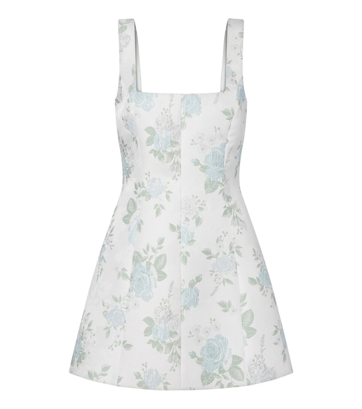 Photo: Markarian Floral lamé brocade minidress