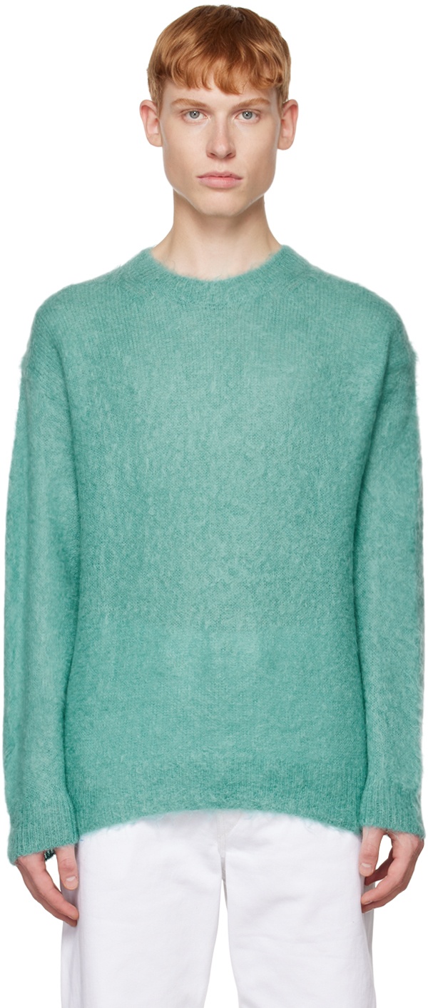 AURALEE Blue Brushed Sweater Auralee