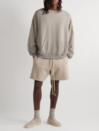 Fear of God - Oversized Logo-Flocked Cotton-Jersey Sweatshirt - Neutrals