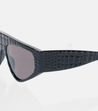 Alaïa Lettering Logo flat-top sunglasses
