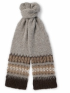 CELINE - Fair Isle Brushed Alpaca-Blend Scarf