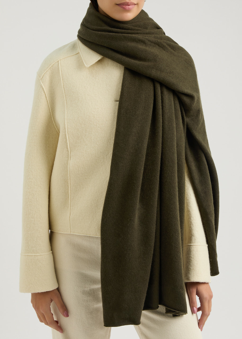 Vince Cashmere Blanket Scarf - Dark Grey - One Size