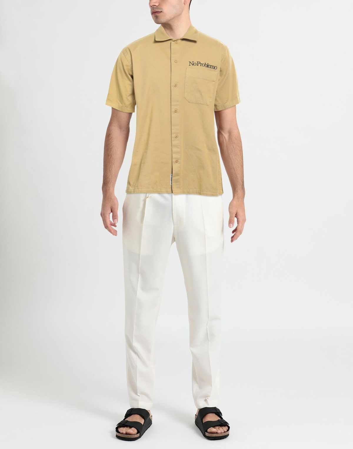 Aries Mens Denim shirt in Sage green