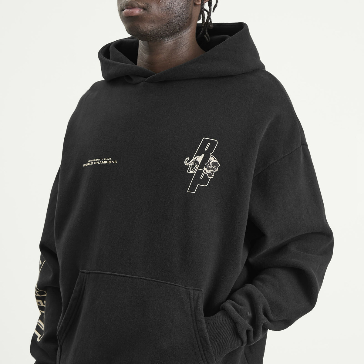 Puma Men's x Represent Graphic Hoodie in Puma Men's Black