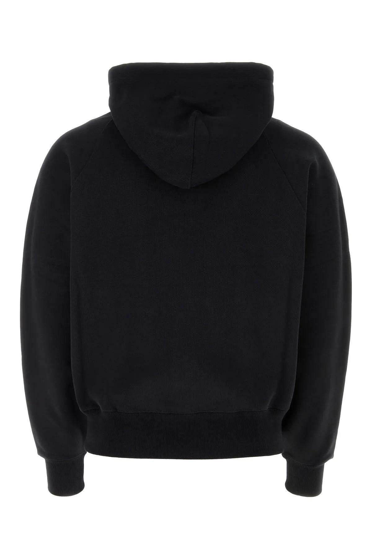 Ami Alexandre Mattiussi Black Stretch Cotton Sweatshirt