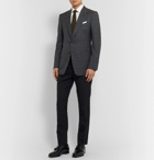 TOM FORD - Shelton Slim-Fit Prince of Wales Checked Wool and Silk-Blend Blazer - Gray