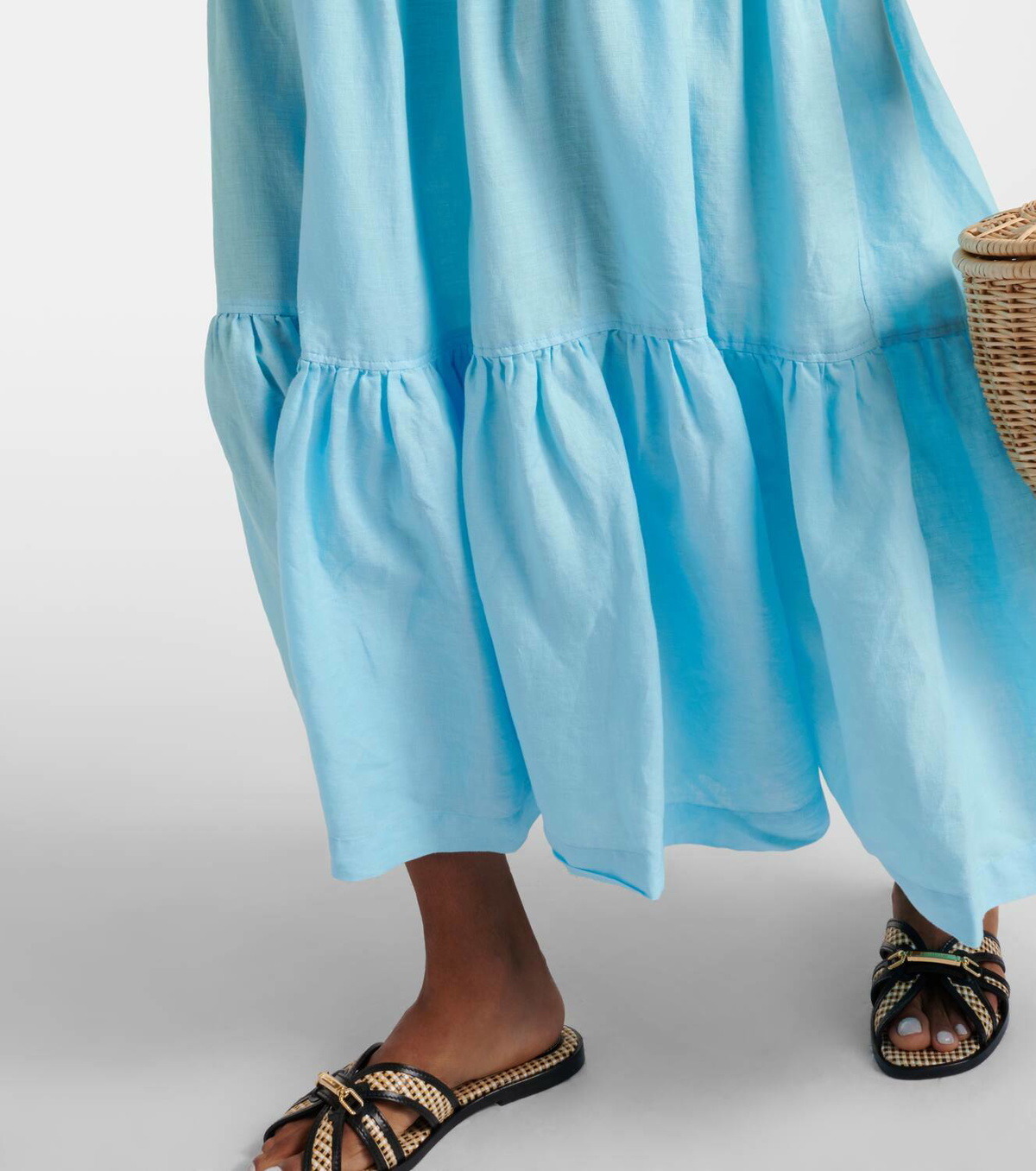 【Heidi 】 Nungwiビーチ tieredリネン maxiドレス Heidi Klein Nungwi Beach tiered linen maxi dress Heidi Klein