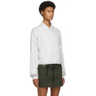MCQ Off-White Drawstring Cropped Bomber