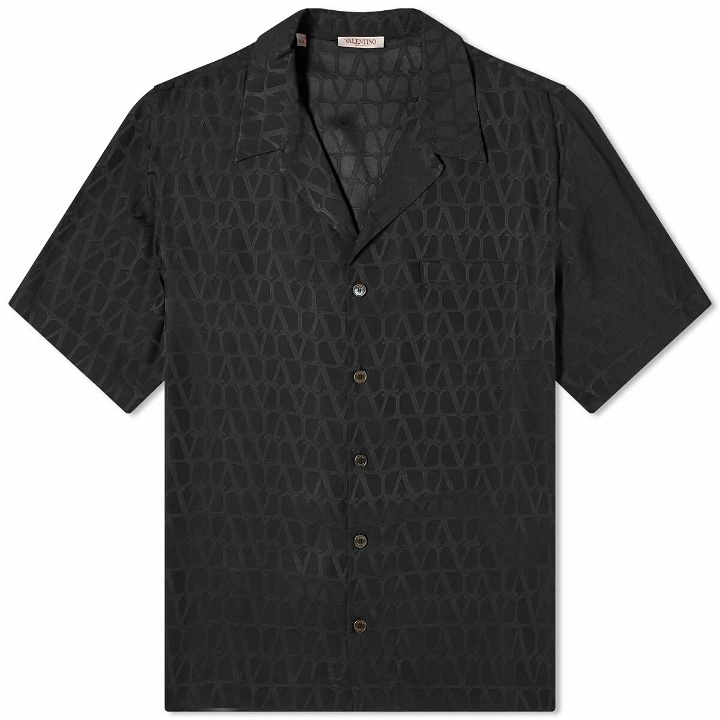Photo: Valentino Men's Icon Silk Vacation Shirt in Black
