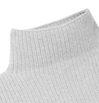 Mr P. - Ribbed Virgin Wool Rollneck Sweater - Gray