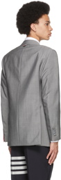 Thom Browne Grey Wide Lapel Sport Coat Blazer
