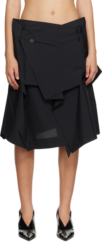 Photo: 132 5. ISSEY MIYAKE Black Solid Skirt