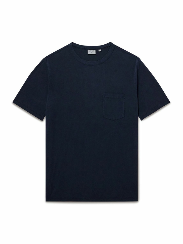 Photo: Hartford - Lyocell and Cotton-Blend Jersey T-Shirt - Blue