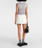 Thom Browne 4-Bar checked silk and cotton top