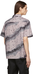 Billionaire Boys Club Taupe Camo Bowling Short Sleeve Shirt