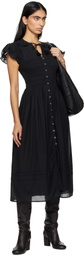 SEA NY Black Nomi S/S Midi Dress