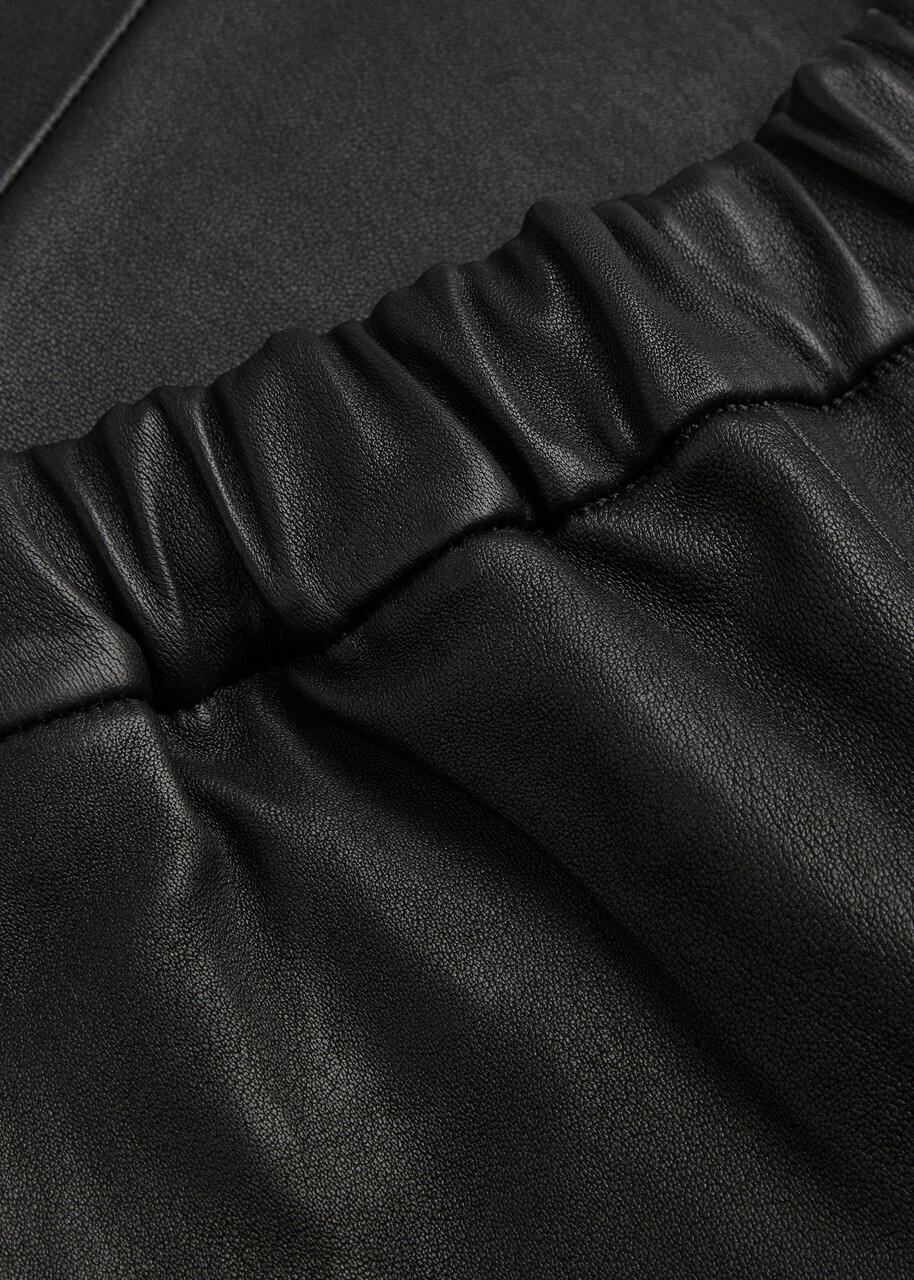 Arma Kamilla Slim-leg Leather Trousers Black