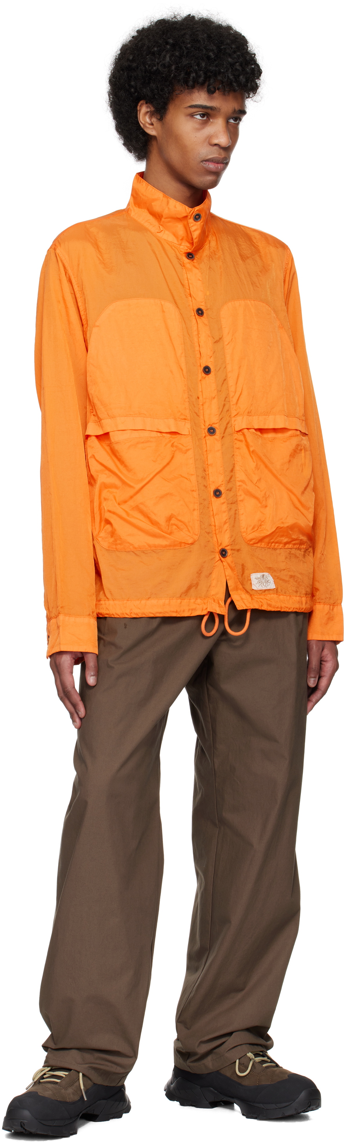 RANRA Orange Epitome Nylon Ripstop L/S Shirt