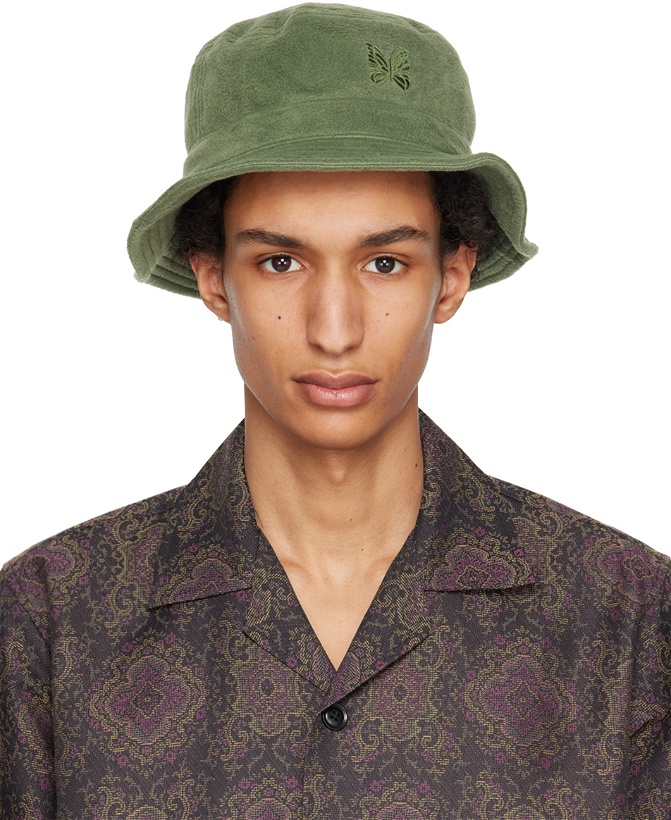 Photo: NEEDLES Green Embroidered Bucket Hat