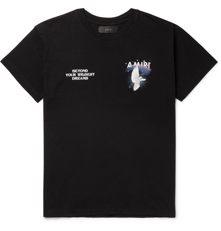 Photo: AMIRI - Printed Cotton-Jersey T-Shirt - Black
