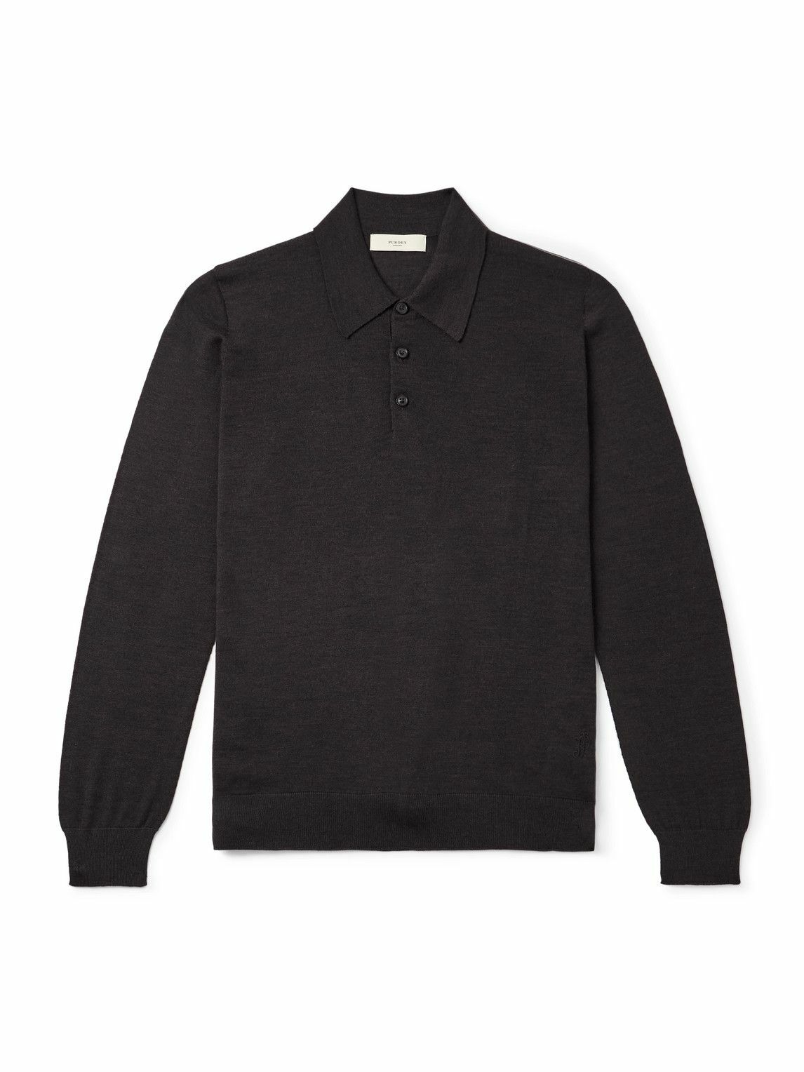 Purdey - Wool Polo Shirt - Brown