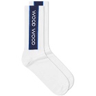 Wood Wood Men's Conor Logo Sports Sock in White