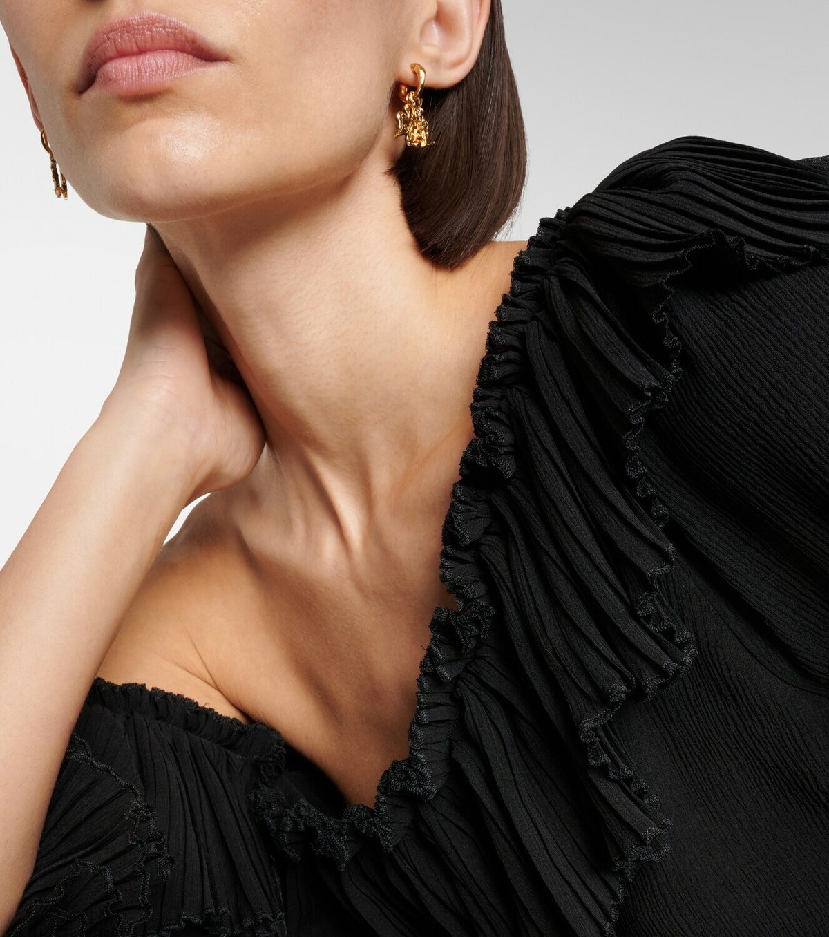 Saint Laurent Cassandre Lucky Charm drop earrings