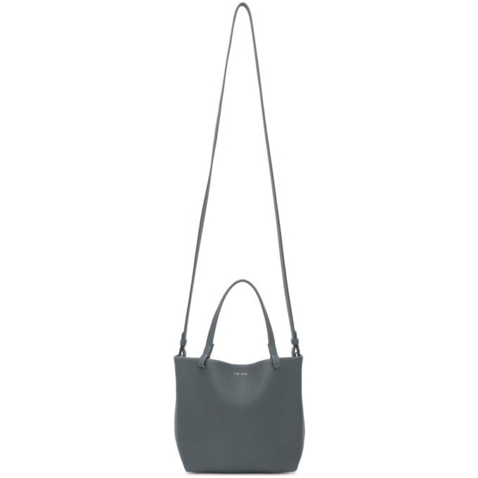 The Row Park Small Leather Tote in Blue