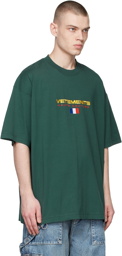 VETEMENTS Green Haute Couture Logo T-Shirt