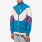 Palm Angels Men's Colourblock Track Jacket in Blue/Off White