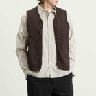 Ranra Men's Mill Viscose Cotton Vest in Black Coffee