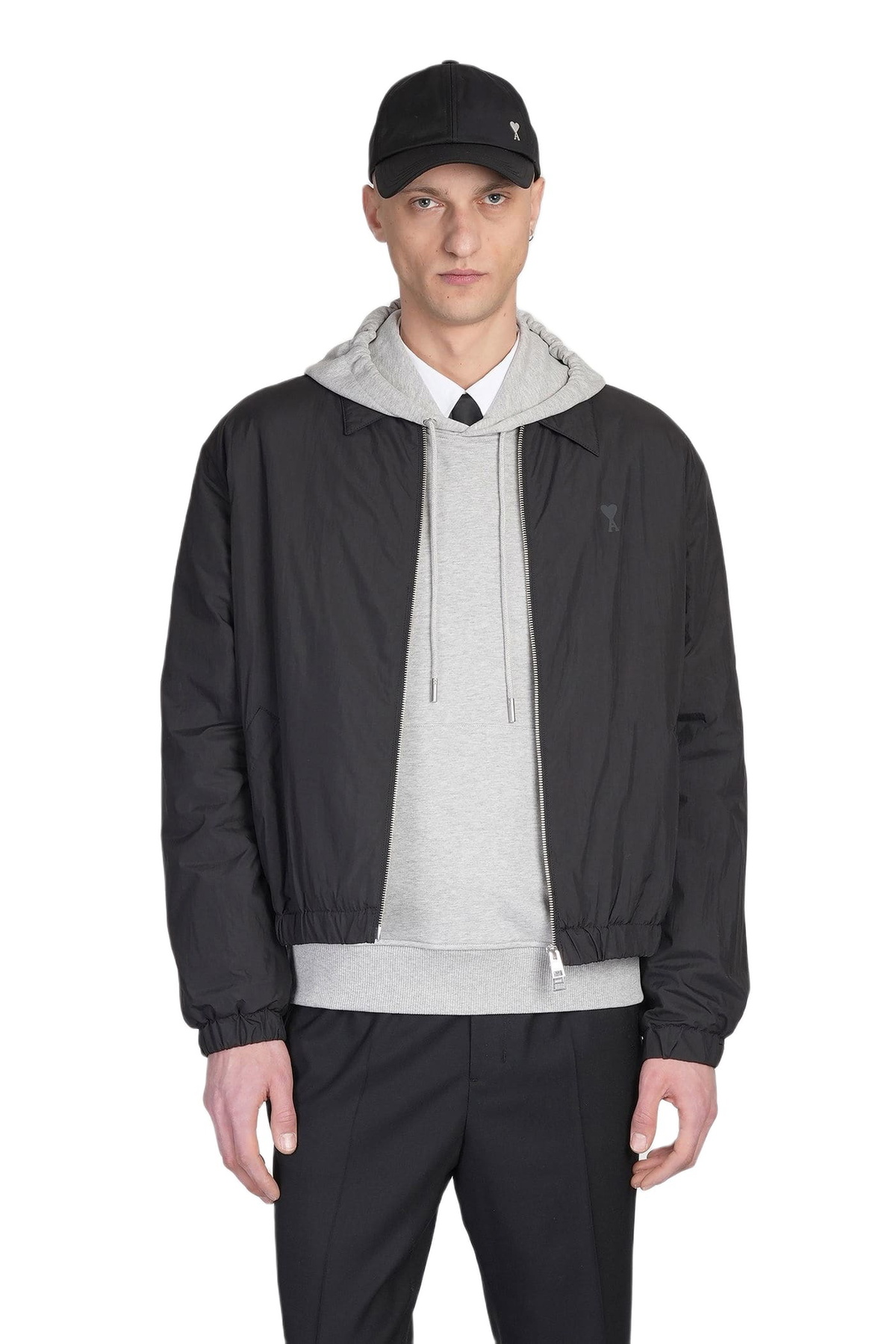 AMI Heart Logo Zip Track Jacket AMI Alexandre Mattiussi