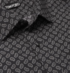 TOM FORD - Paisley-Print Cotton and Lyocell-Blend Shirt - Gray
