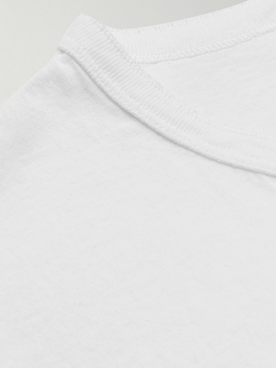 Velva Sheen CottonJersey Henley TShirt White Velva Sheen