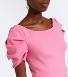 Safiyaa Vanina belted draped crêpe gown