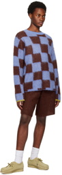 ZANKOV Blue & Brown Rudy Sweater