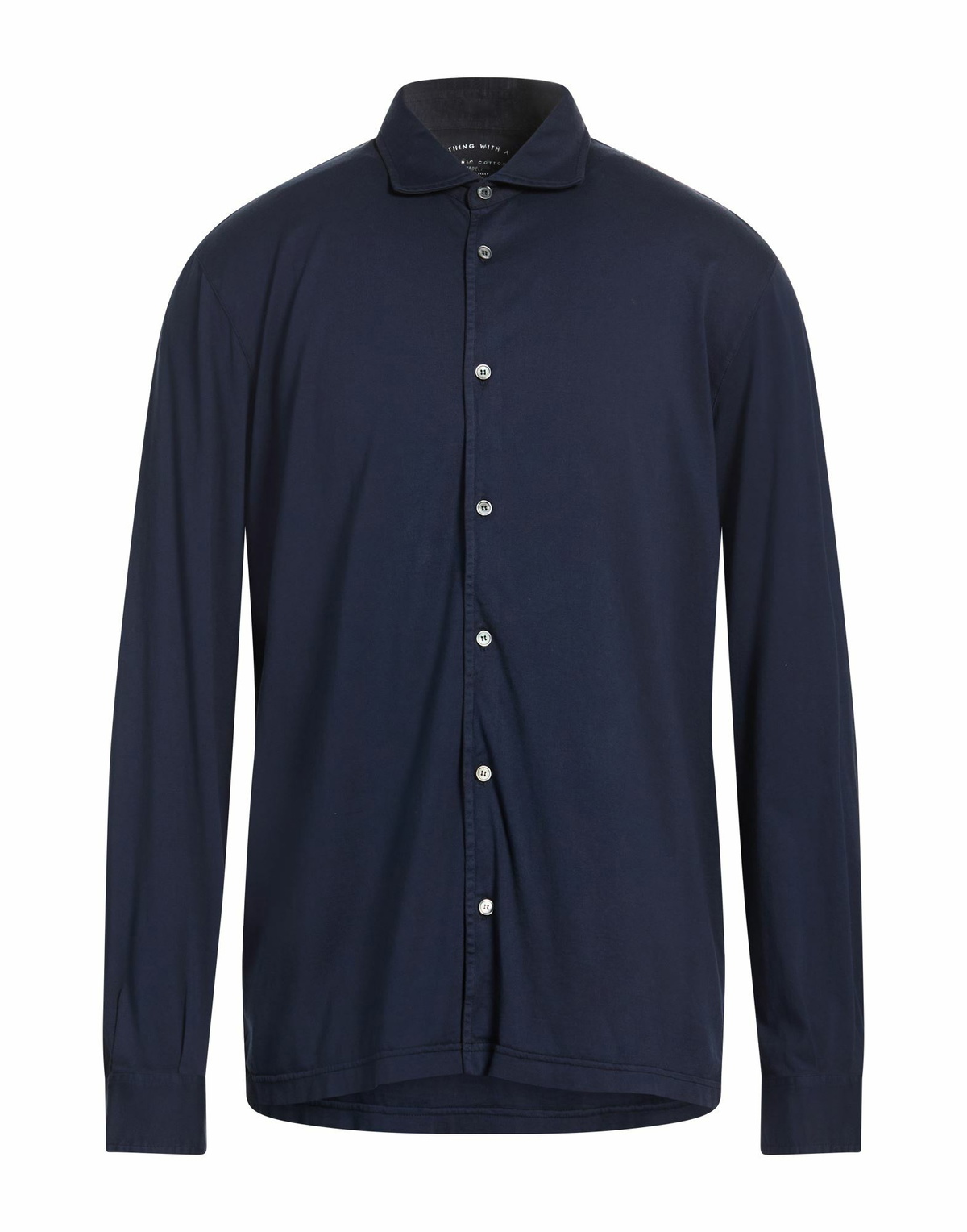 Fedeli Mens Shirt Midnight in Blue