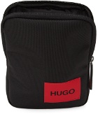 Hugo Black Logo Ethon Zip Bag