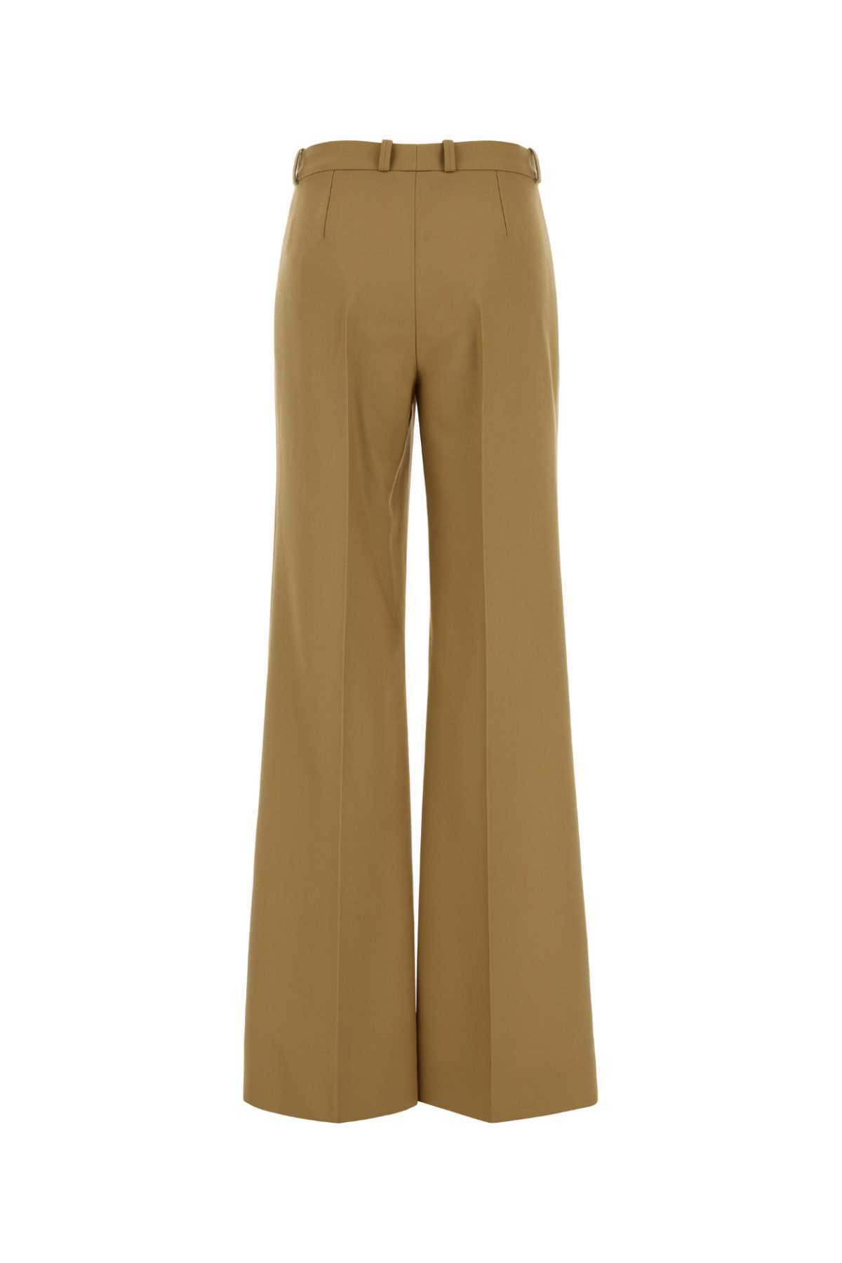 パンツ Chloe Khaki Wool Palazzo Pant Chloé Khaki Wool Palazzo Pant Chloe