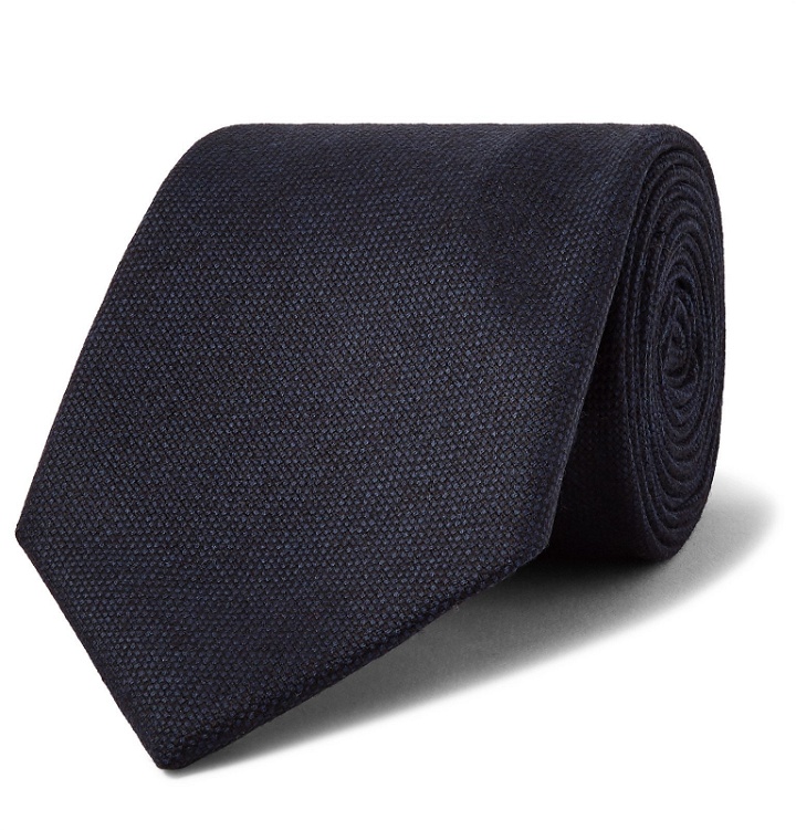 Photo: Bigi - 8.5cm Wool Tie - Blue