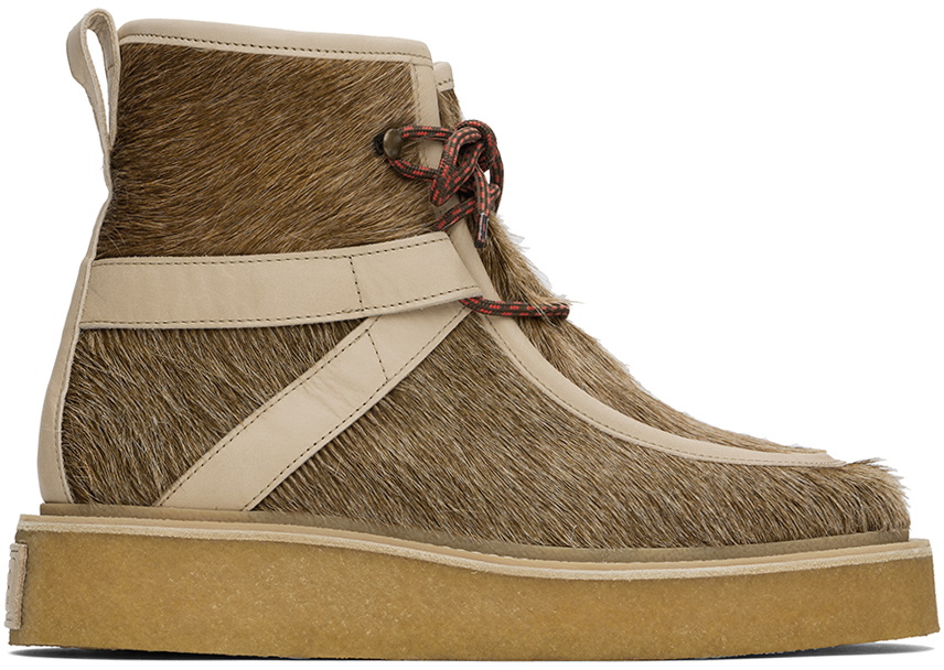 Kenzo Brown Kenzo Paris Yuki Pony Leather Boots Kenzo