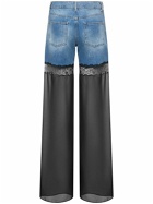 NENSI DOJAKA Hybrid Denim & Nylon Jeans