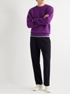 Drake's - Brushed-Wool Sweater - Purple