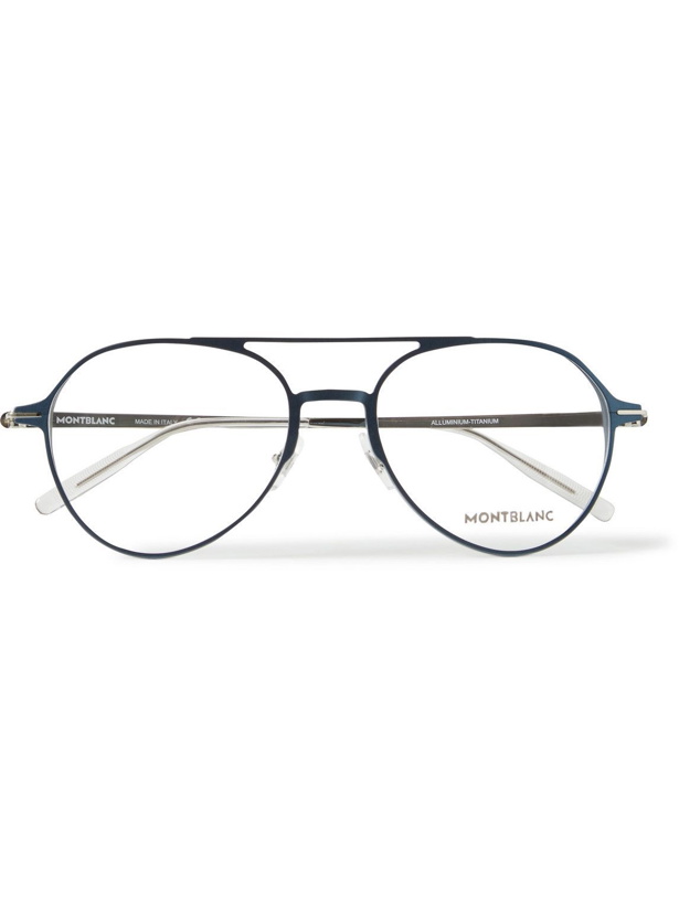 Photo: Montblanc - Aviator-Style Acetate and Silver-Tone Optical Glasses