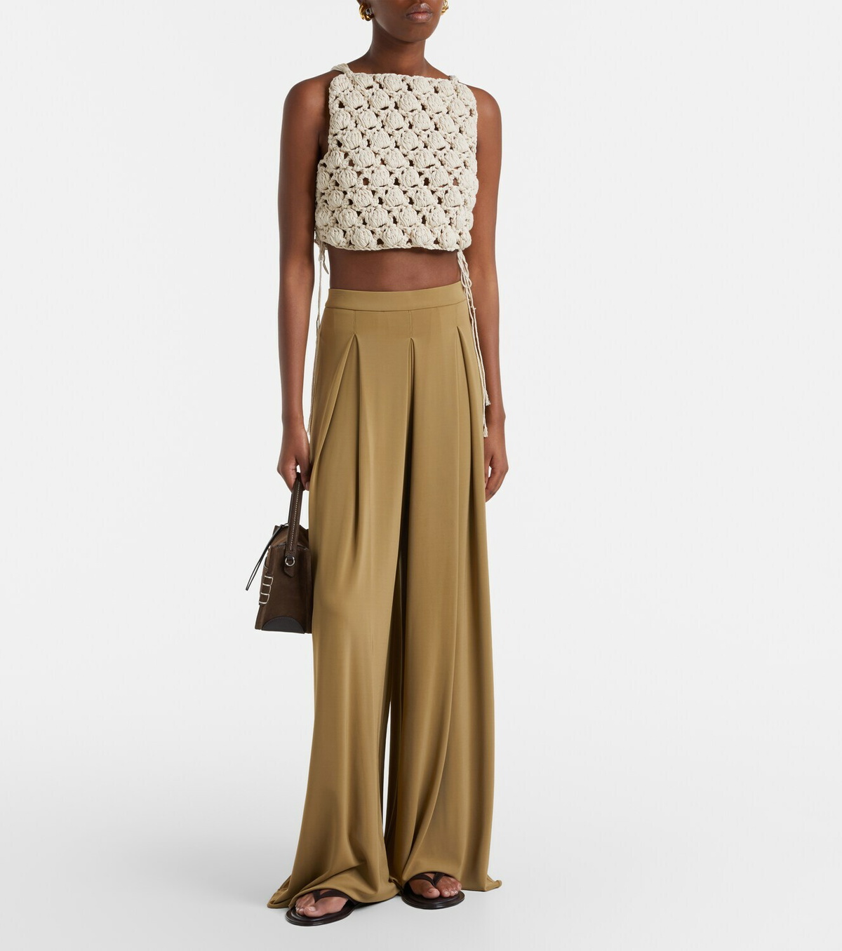 A.Emery Viola suede thong sandals