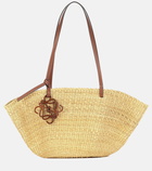 Loewe - Shell Small leather-trimmed shopper
