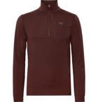 Arc'teryx - Satoro AR Wool-Blend Half-Zip Base Layer - Burgundy