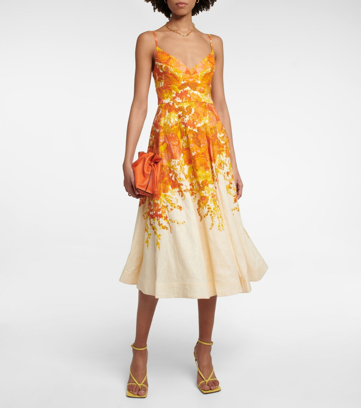 Zimmermann - High Tide Picnic linen midi dress Zimmermann
